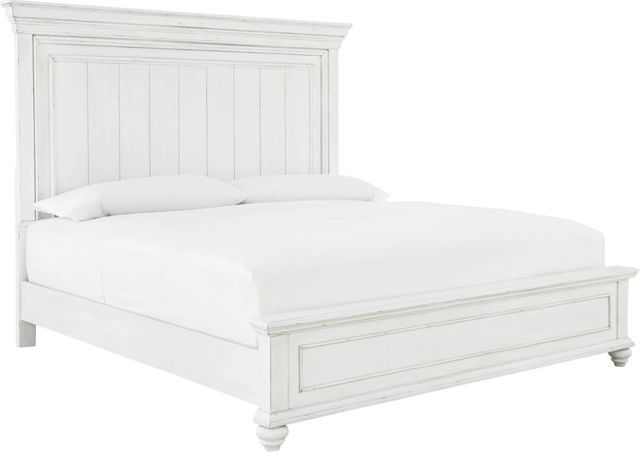 Benchcraft® Kanwyn Whitewash Queen Panel Bed-0
