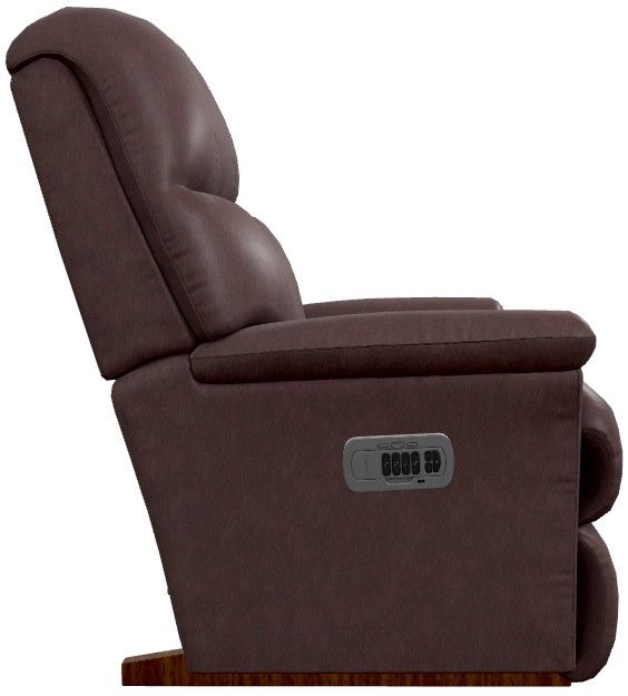 La-Z-Boy® Reed Pomegranate Leather Power Rocking Recliner with Headrest and Lumbar-3
