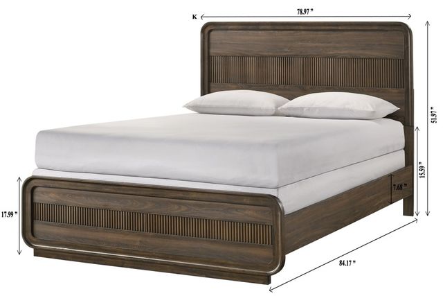 Crown Mark Kinkaid Brown King Panel Bed-2