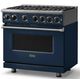 Viking® 7 Series 36" Slate Blue Pro Style Liquid Propane Gas Range-2