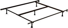 Beaudoin Black Full Traditional Nuts and Bolts Bed Frame with Plastic Glides