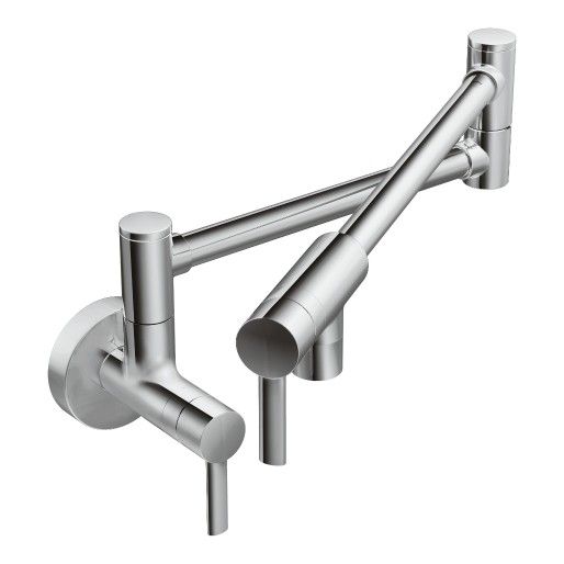 Moen® Modern Pot Filler Chrome Two-Handle Kitchen Faucet-0