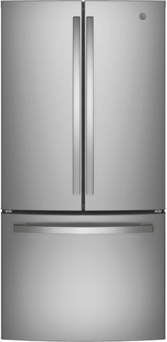 GE® 33 in. 24.7 Cu. Ft. Fingerprint Resistant Stainless Steel French Door Refrigerator