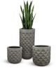 Le Present Pyramid Concrete Grey 19" Planter-2
