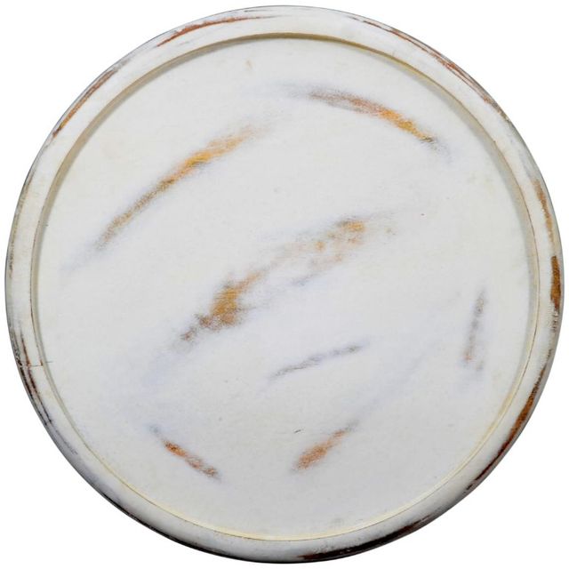 Jofran Inc. Global Archive Decker Antique White Small Drum Table-2
