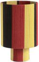 TOV Furniture Guinevere Black/Red/Yellow Striped Cotton Table Lamp-0