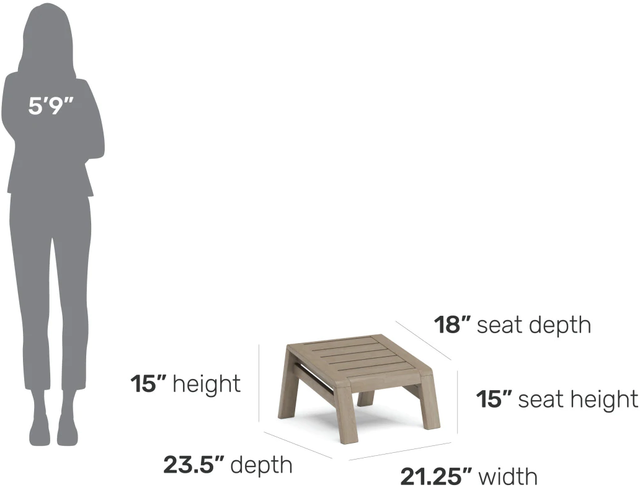 homestyles® Sustain Gray Outdoor Ottoman-4