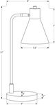 Monarch Specialties Inc. Black/Silver Metal Table Lamp -1