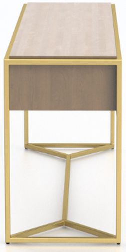 Canadel Customizable Modern Pecan Washed Buffet with Gold Frame -3