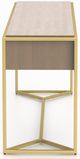 Canadel Customizable Modern Pecan Washed Buffet with Gold Frame -3
