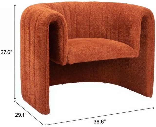 Zuo® Modern Viana Burnt Orange Accent Chair-1