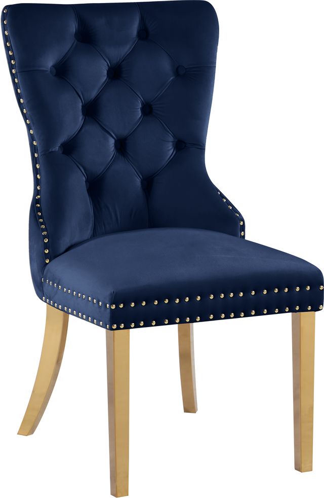 Meridian Furniture Carmen Navy Velvet Dining Chair-0