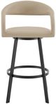 Armen Living Ramona Beige/Black Swivel Counter Stool-3