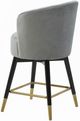 TOV Furniture by Inspire Me! Home Decor Grey Velvet Liana Swivel Stool-2