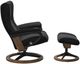 Stressless® by Ekornes® Customizable Wing Medium Manual Recliner and Ottoman with Signature Base-2