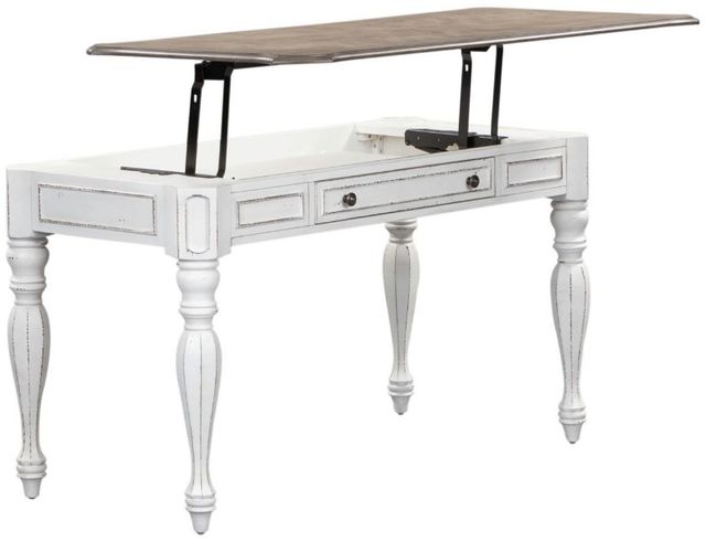 Liberty Furniture Magnolia Manor Antique White/Weathered Bark Lift Top Writing Desk-0