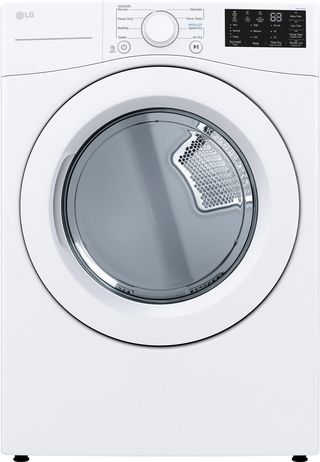 LG 7.4 Cu. Ft. White Front Load Gas Dryer
