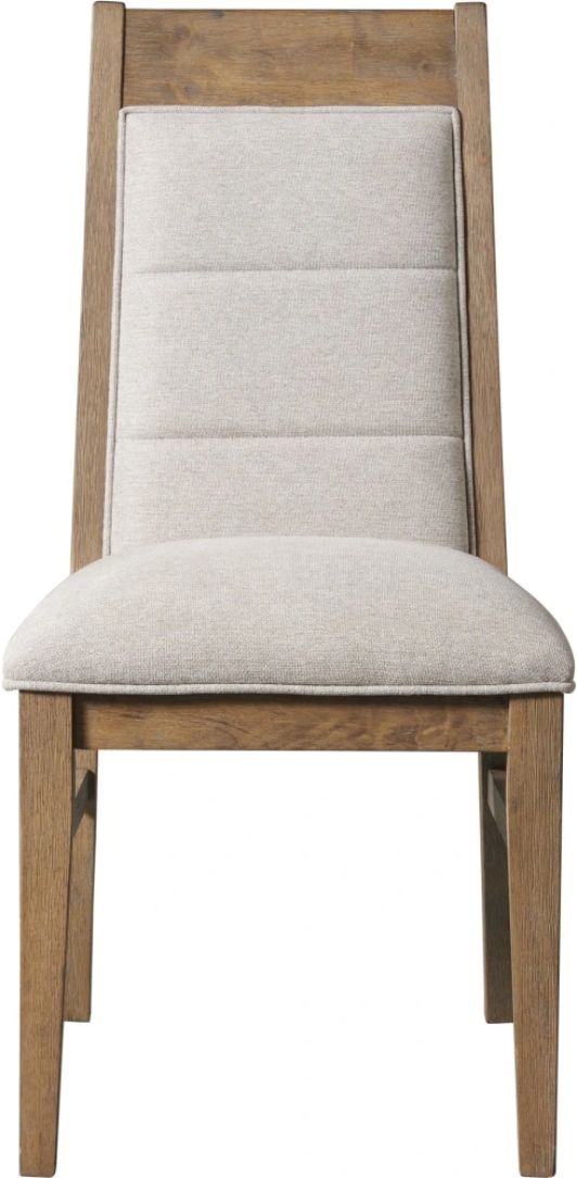 Intercon Landmark Beige/Weathered Oak Upholstered Dining Side Chair-2