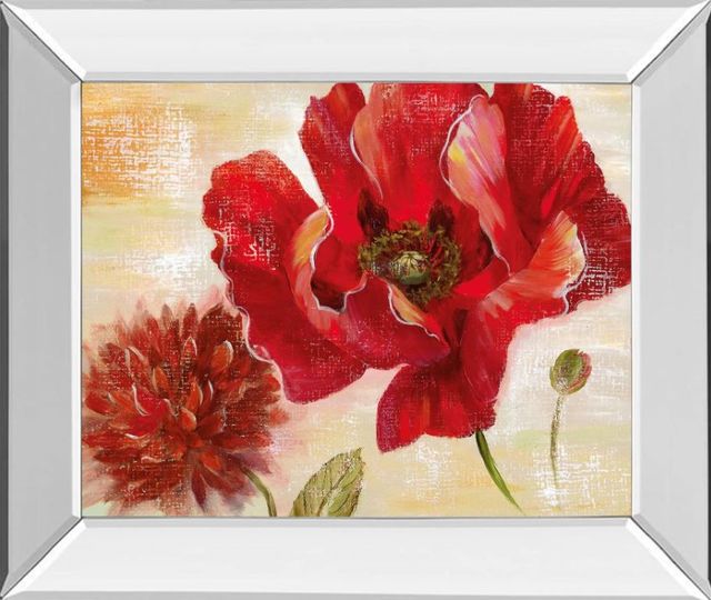 Classy Art Passion for Poppies Il by Nan Mirror Framed Wall Art-0