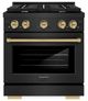 ZLINE Autograph Edition 30" Black Stainless Steel Pro Style Gas Range-0