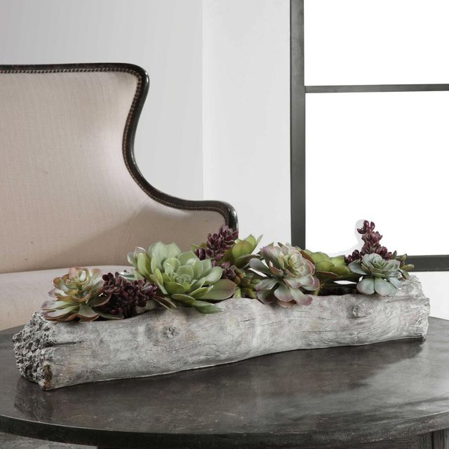 Uttermost® Charita Burgandy/Green Succulents-1