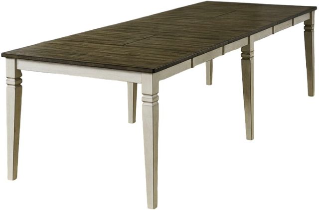 A-America® Beacon Peppercorn Leg Table with Smokey White Base-0