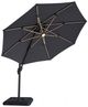 Furniture of America® Nuti Gray Aluminum/Fabric Outdoor Patio Umbrella and Base-0