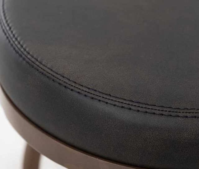 International Furniture Direct Altea Gunmetal/Matte Dark Brown Upholstered Adjustable Barstool-3
