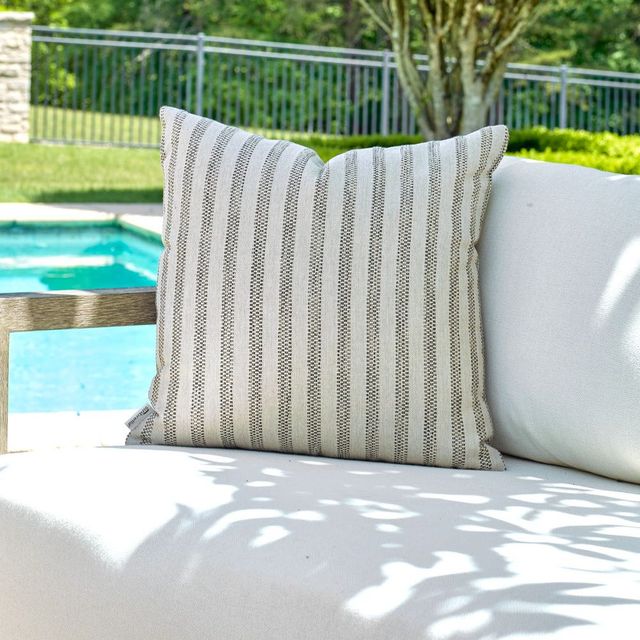 Uttermost® Basket Stripe Rattan Polyester Indoor-Outdoor Pillow-1