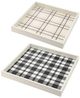 A & B Home 2-Piece Beige/Black/White Square Decorative Tray Set-0