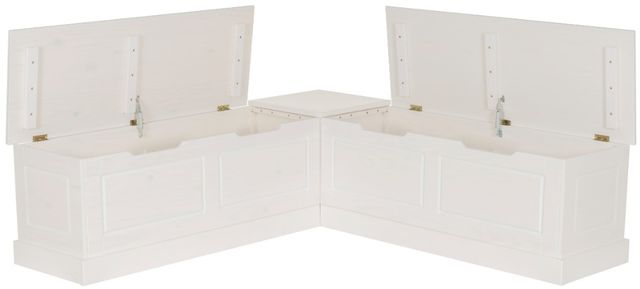 Linon Norah White Backless Breakfast Nook-3