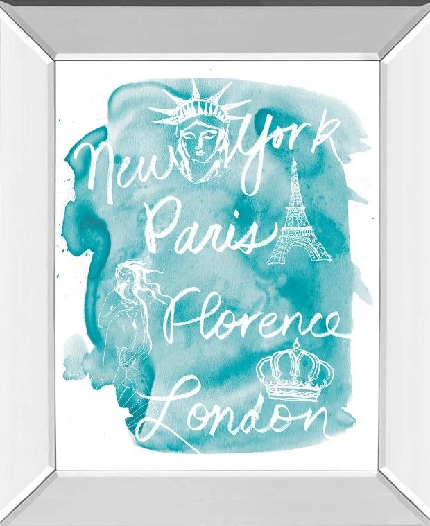 Classy Art Sightseeing I by Lottie Fontaine Mirror Framed Wall Art-1