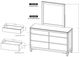 International Furniture Direct Parota Nova Brown 6-Drawer Dresser-2