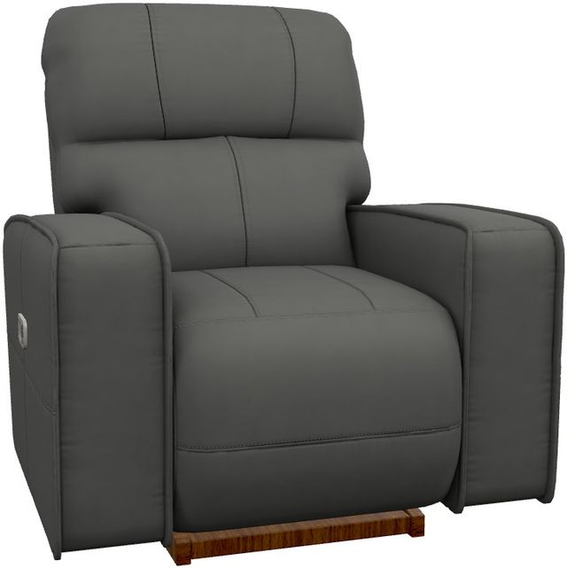 La-Z-Boy® Maddox Slate Leather Power Rocking Recliner with Headrest-0
