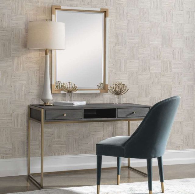 Uttermost® Taja Dark Gray/Gold Writing Desk-1