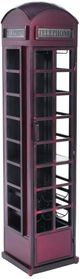 Jofran Inc. Glory Days Red Vintage Telephone Booth Bar-0