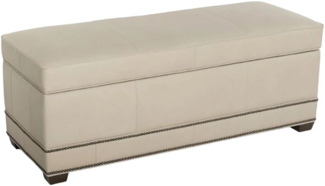Smith Brothers Customizable 885 Leather Storage Ottoman-0