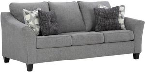 Front view of the Benchcraft® Mathonia Smoke Sofa