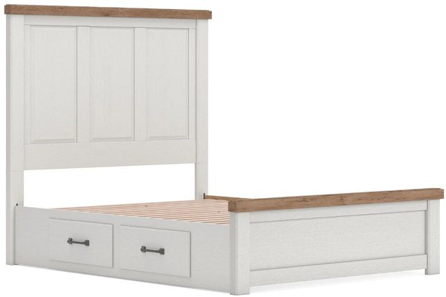 Signature Design by Ashley® Savonport Brown/White King Storage Panel Bed with Two Drawer-4