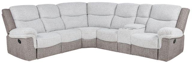 Powell® Withers 3-Piece Tan Manual Curved Reclining Sectional-0
