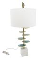 A & B Home Cabrini Lamp with Smoked Glass Shade-0