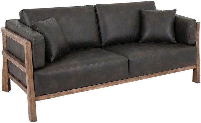 International Furniture Direct Roots Black/Brown Sofa-0