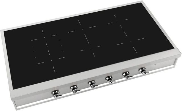 Ilve Nostalgie II 48” Stainless Steel Induction Rangetop with 6 Elements and Chrome Trim-2