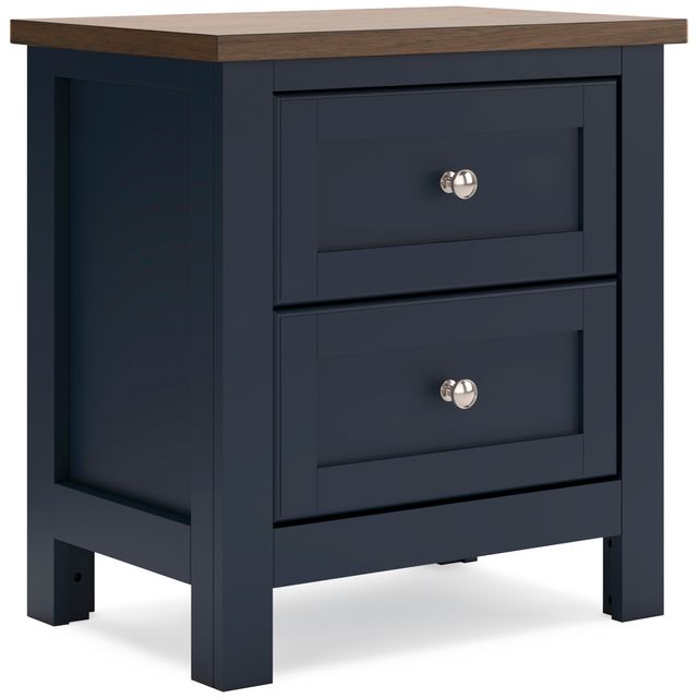 Landocken Nightstand - Blue/Brown Landocken Nightstand - Blue/Brown