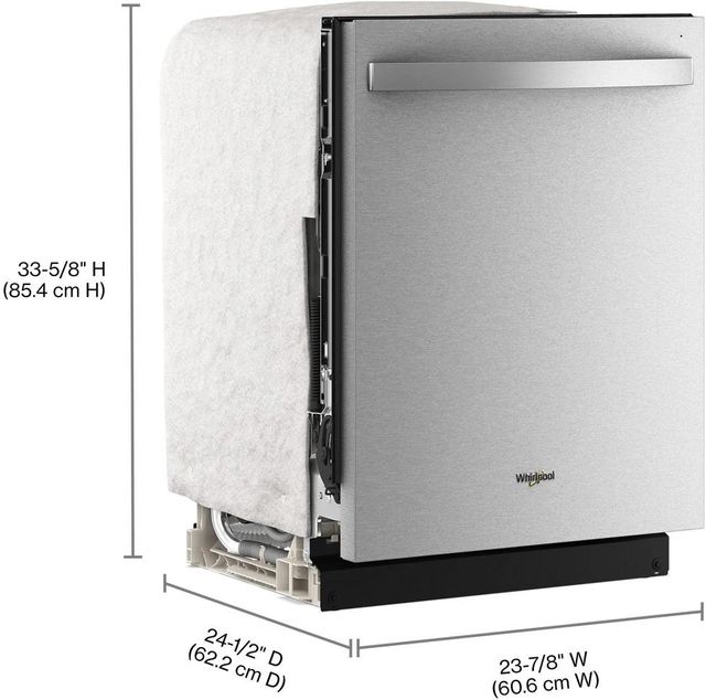 Whirlpool® 24" FingerPrint Resistant Stainless Steel Top Control Built-In Dishwasher with Total Coverage Wash Action-2