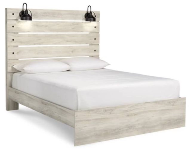 Signature Design by Ashley® Cambeck 4-Piece Whitewash Queen Panel Bed Set-1