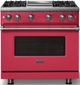 Viking® 5 Series 36" Valentine Pro Style Gas (LP) Range with Polished Chrome Trim-4