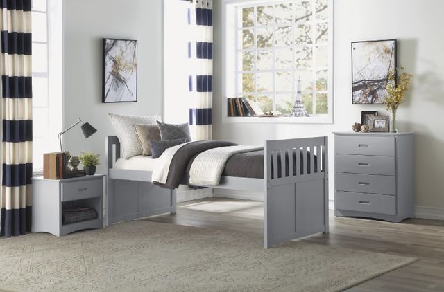 Homelegance® Orion Gray Nightstand-1