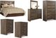 Signature Design by Ashley® Juararo 6-Piece Dark Brown King/California King Panel Headboard Bed Set-0