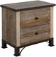 International Furniture Direct Antique Brown Nightstand-0
